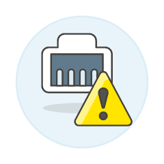 Lan Warning Illustration from UX Colors Set
