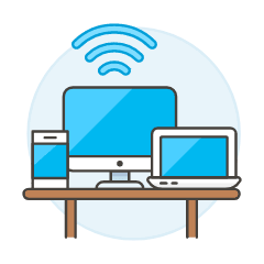 Wifi Direct 1 Illustration from UX Colors Set