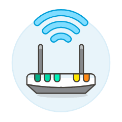 Wifi Router Illustration from UX Colors Set