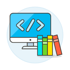 Coding Books Illustration from UX Colors Set