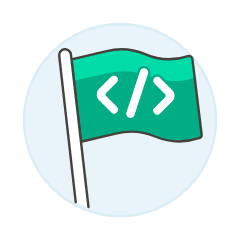 Coding Flag Illustration from UX Colors Set