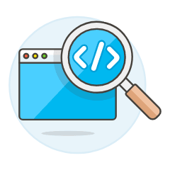 Coding Search Illustration from UX Colors Set