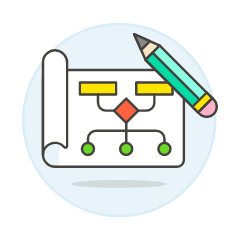 Flowchart Paper Illustration from UX Colors Set
