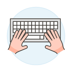 Keyboard Typing 1 Illustration from UX Colors Set