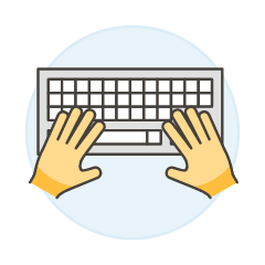 Keyboard Typing 2 Illustration from UX Colors Set