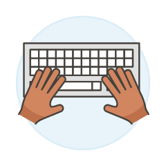 Keyboard Typing 3 Illustration from UX Colors Set