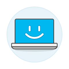 Laptop Smiley 1 Illustration from UX Colors Set