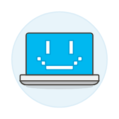 Laptop Smiley 2 Illustration from UX Colors Set