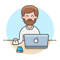 App Developer 1 Illustration from UX Colors Set