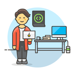 Code Developer 1 2 Illustration from UX Colors Set