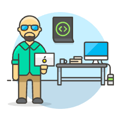 Code Developer 1 4 Illustration from UX Colors Set
