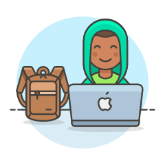 Hacker Backpack 2 Illustration from UX Colors Set
