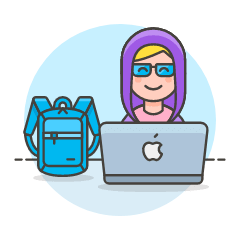 Hacker Backpack 4 Illustration from UX Colors Set