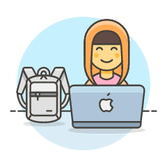 Hacker Backpack 5 Illustration from UX Colors Set