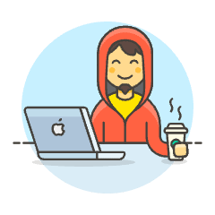 Hacker Chillout 3 Illustration from UX Colors Set