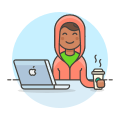 Hacker Chillout 6 Illustration from UX Colors Set