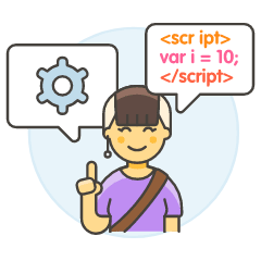 Java Developer 5 Illustration from UX Colors Set