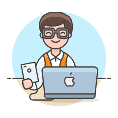 Mobile Developer 1 Illustration from UX Colors Set