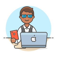 Mobile Developer 2 Illustration from UX Colors Set