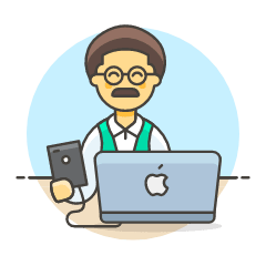 Mobile Developer 3 Illustration from UX Colors Set