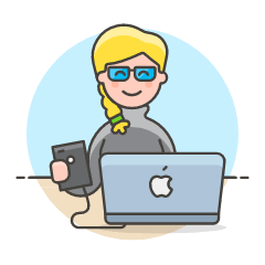 Mobile Developer 4 Illustration from UX Colors Set