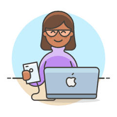 Mobile Developer 5 Illustration from UX Colors Set