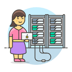 Server Technician 5 Illustration from UX Colors Set