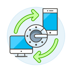 Vault Syncing Illustration from UX Colors Set