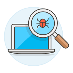 Laptop Bugs Illustration from UX Colors Set