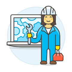 Repair Technician 2 5 Illustration from UX Colors Set