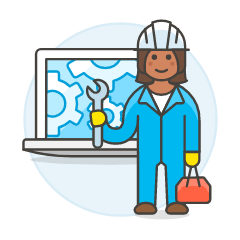 Repair Technician 2 6 Illustration from UX Colors Set