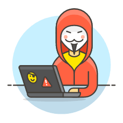Anonylous Hacker 3 Illustration from UX Colors Set