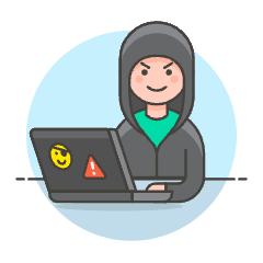 Hacker 3 Illustration from UX Colors Set