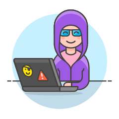 Hacker 4 Illustration from UX Colors Set
