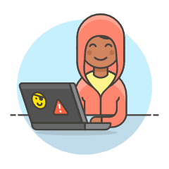 Hacker 6 Illustration from UX Colors Set