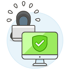 Protected Pc Illustration from UX Colors Set