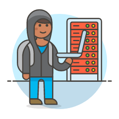 Server Hacker 1 Illustration from UX Colors Set
