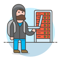 Server Hacker 2 Illustration from UX Colors Set