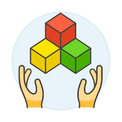 Plugin Module Hand 2 Illustration from UX Colors Set
