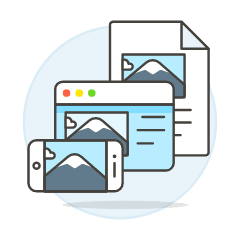 Responsive Content Illustration from UX Colors Set