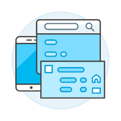 Responsive Ui 3 Illustration from UX Colors Set