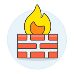 Firewall Secure Illustration from UX Colors Set
