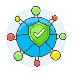 Network Secure Illustration from UX Colors Set
