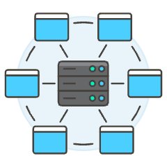 App Servers Illustration from UX Colors Set