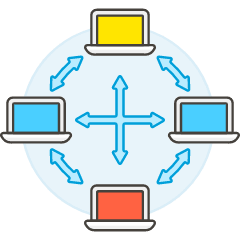 Laptop Connection Illustration from UX Colors Set