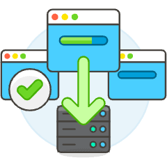 Server Download Illustration from UX Colors Set