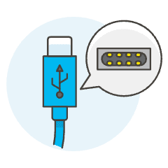 Usb Cable Illustration from UX Colors Set
