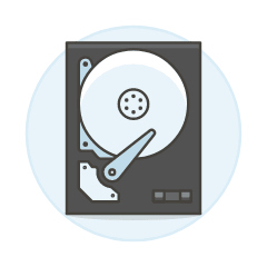 Hard Disk Illustration from UX Colors Set