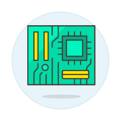 Cpu Chipset Illustration from UX Colors Set