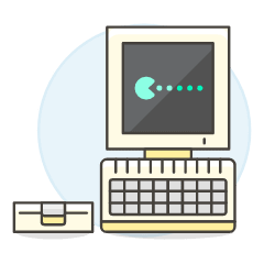 Vintage Computer 1 Illustration from UX Colors Set